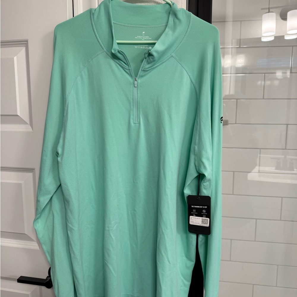 Mint Green Quarter-Zip Pullover
